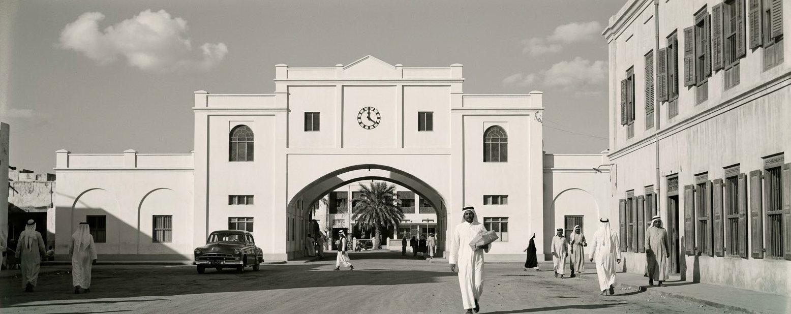 An impression of Bab Al Bahrain, Manama, in the 1950s