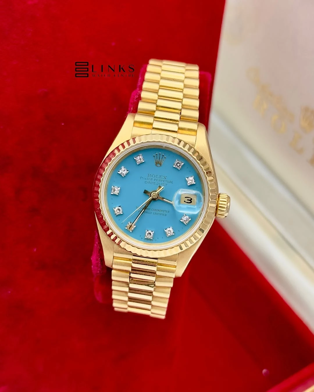 ROLEX DATEJUST "turquoise stella"